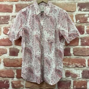 Vintage Anohki Top Women's M Multicolor Boho Floral Abstract Casual Button Front